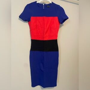 French Connection Blue and Red Mini Dress